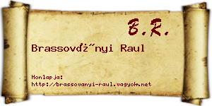 Brassoványi Raul névjegykártya